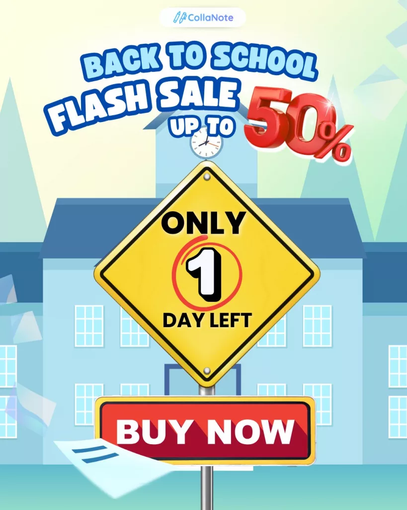 post back-to-school flash sale example